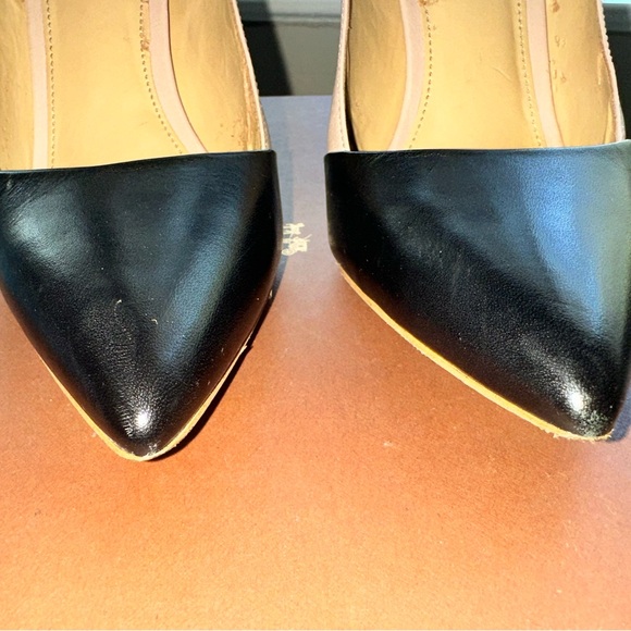 Coach Two-Tone Leather Pumps with Ankle Strap - Picture 4 of 7